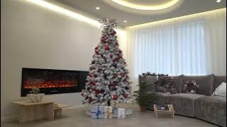 Some pretty trees~ Prelit Flocked  Christmas Tree #christmas #christmastree #decoration