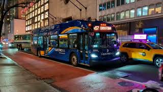 MTA & NYCT Bus: SBS Nova Bus LFSA on M103, XE40 on M57 & More Along East 57th Street in Midtown