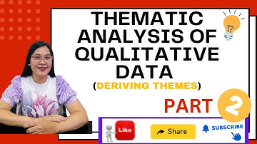 VL29 - Thematic analysis of Qualitative Data (Deriving themes): Made simple  - (PART 2 of 2)