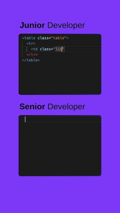 Senior vs Junior Frontend Developer #frontend #html #css #react # ...