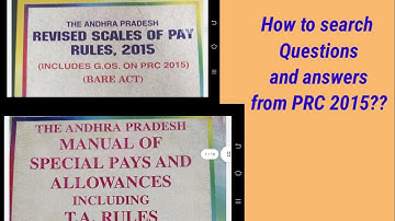 AP Manual of  Special Pays,TA Rules(Paper Codes 1,8,31,041,64,78,86,105,138,148) & PRC 2015 Contents