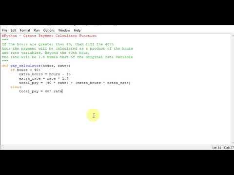 Python - Create Payment Calculator Function - YouTube