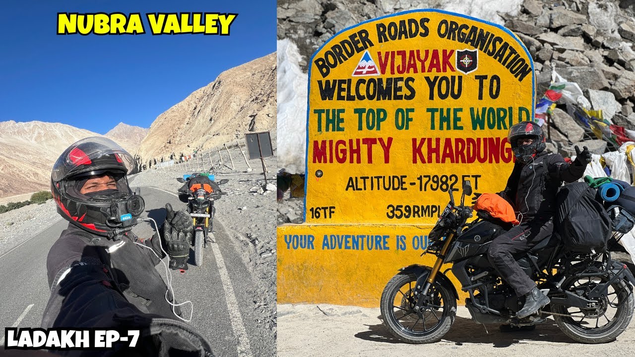 Finally Khardung La Pass & Nubra Valley! | Bhopal To Ladakh with MT-15