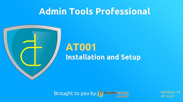 AT001 Admin Tools Professional - Installation and Setup