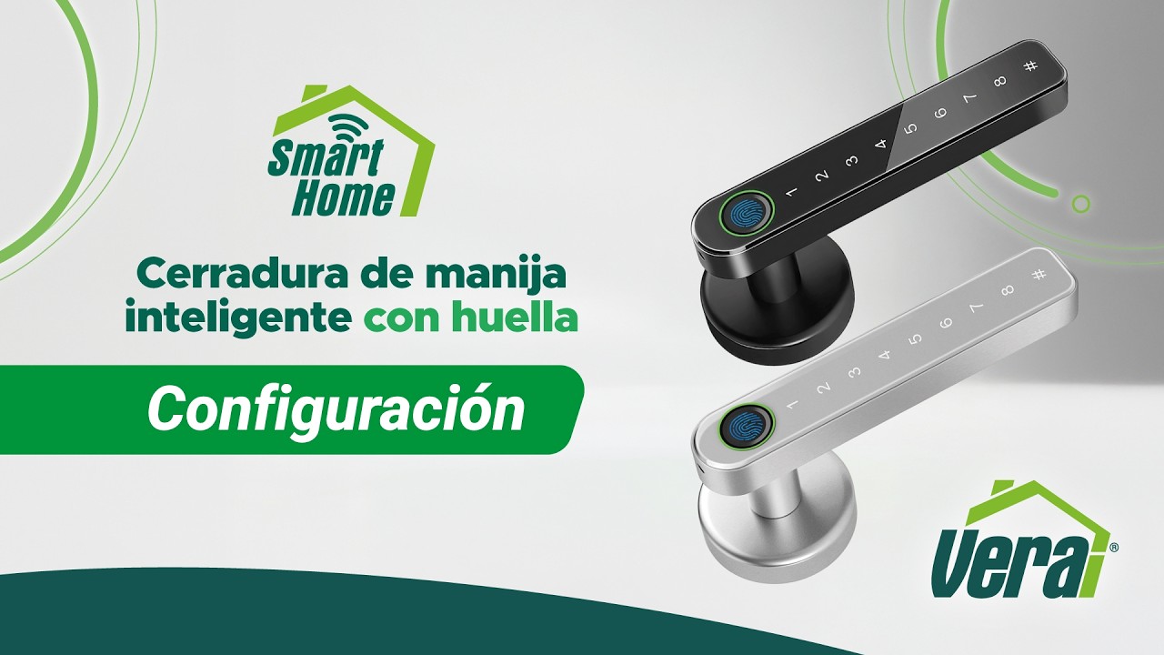 🔑🫆 Cerradura de manija inteligente huella #Vera - Configuración 49169 y 49170 #smarthome