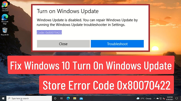 Turn on windows update error in store