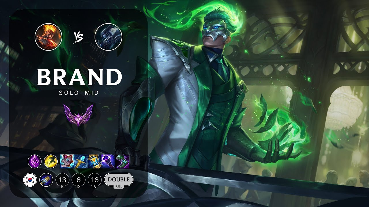 Brand Mid vs Lissandra - KR Master Patch 13.9