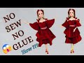 No stitch Dress|No sew No Glue Dress|Barbie Doll Dress Banana|DIY no sew Dress|Doll Clothes making