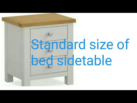 تصویری: میز کنار تخت با اندازه استاندارد