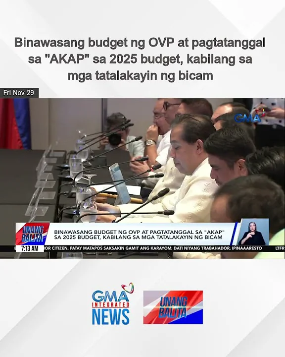 Binawasang budget ng OVP at pagtatanggal sa "AKAP" sa 2025 budget, kabilang sa... | Unang Balita