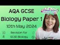 The whole of AQA GCSE Biology Paper 1 Revision | 10th May 2024