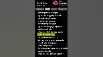 Terek bale | lyric version