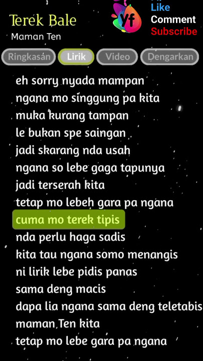 Terek bale | lyric version
