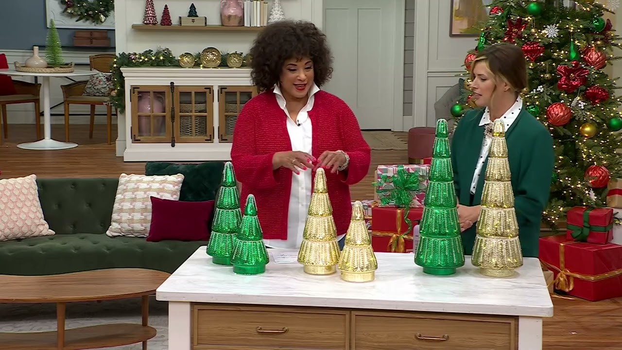 Home Reflections Mercury Glass Trees on QVC