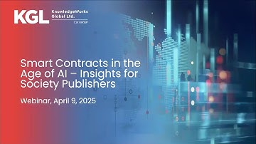 Smart Contracts in the Age of AI – Insights for Society Publishers (Webinar, April 9, 2025)