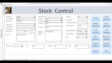 How to Create Stock Control System in Microsoft Access 2016 Using VBA - Part 1 of 2