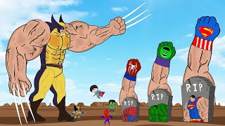 Rescue SUPER HEROE HULK & SPIDER MAN, SUPERMAN vs WOLVERINE : Returning from the Dead SECRET - FUNNY