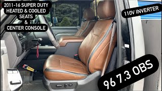 My 96 F350 7.3 “Dixie” gets 201116 Super Duty Heated & Cooler Seats & Center Console install