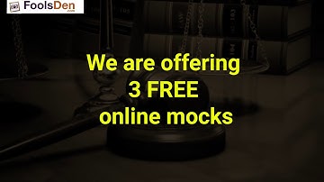ALL INDIA CLAT FREE MOCK TEST || FoolsDen