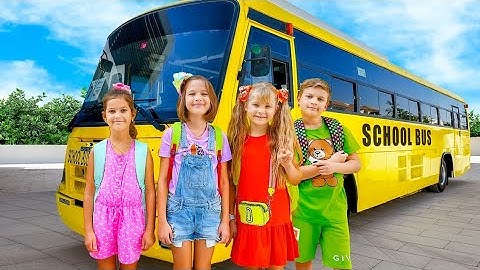 Diana and Roma teach School bus rules with friends