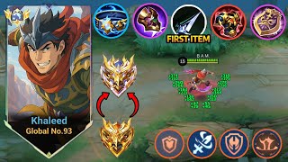 NEW KHALEED PRIORITY BUILD! KHALEED ROAM TUTORIAL TO RANK UP FASTER IN 2025! - MLBB