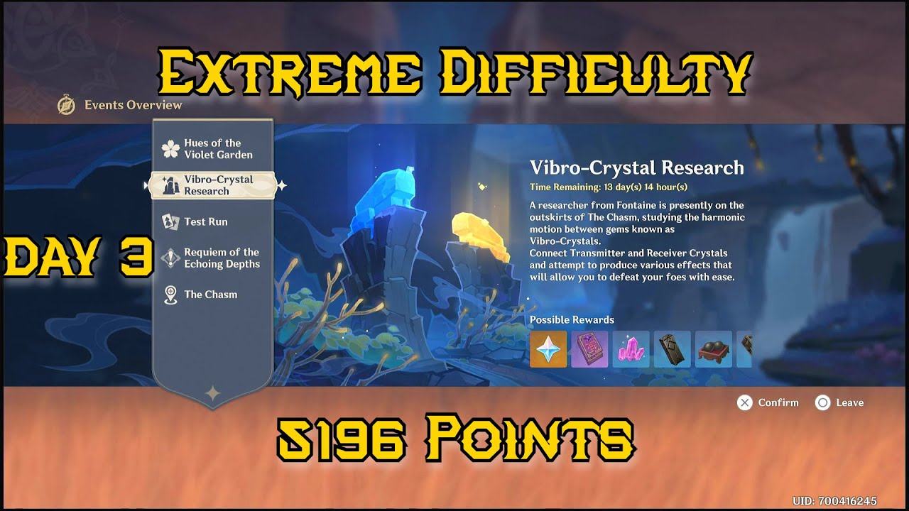 Genshin Impact 🌟 | Vibro-Crystal Research Event | Stimulating Deduction (Extreme)
