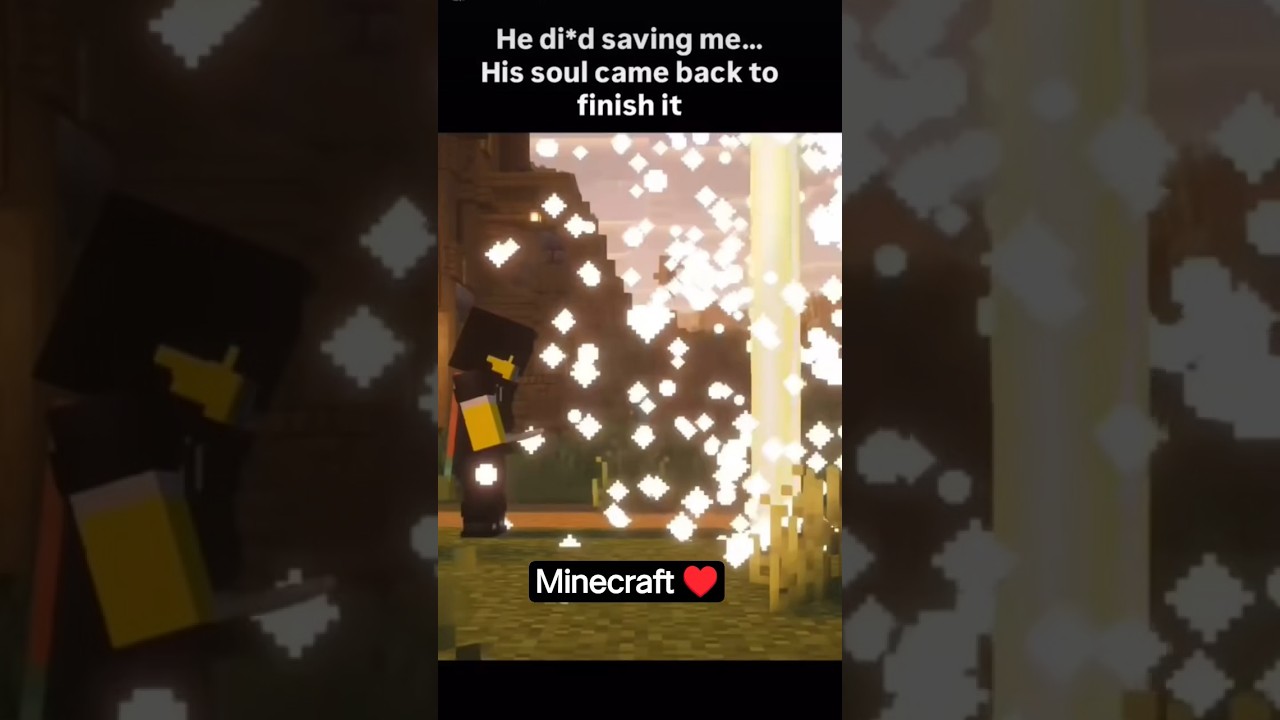 He di*d saving me... His soul came back to finish it 🥹 in Minecraft Game 