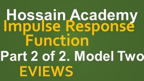 Impulse Response Function.Model Two.Part 2 of 2. EVIEWS
