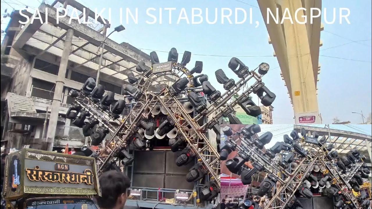 साई पालकी 🦚| SITABURDI, NAGPUR ✨️ BIG SETUP IN  KGN SANSKARDHANI DHUMAL RJN, JAI AMBE DHUMAL RAIPUR,