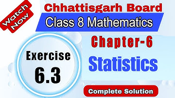 Chhattisgarh Board Class 8 Maths | Chapter 6 | Exercise 6.3