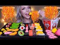 ASMR SUSHI GUMMY JELLY, ROMEN JELLY NOODLES, NIGIRI GUMMY JELLY, SHRIMP GUMMY, CANDY MUKBANG 먹방