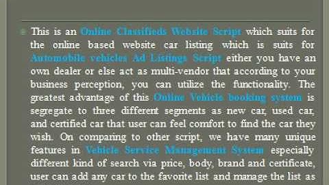 Online Classifieds Website Script | Automobile vehicles Ad Listings Script - i-net