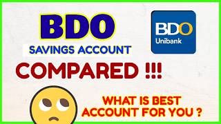 BDO Savings Account Explained - How to Apply BDO ATM Account - What's the BEST BDO Account