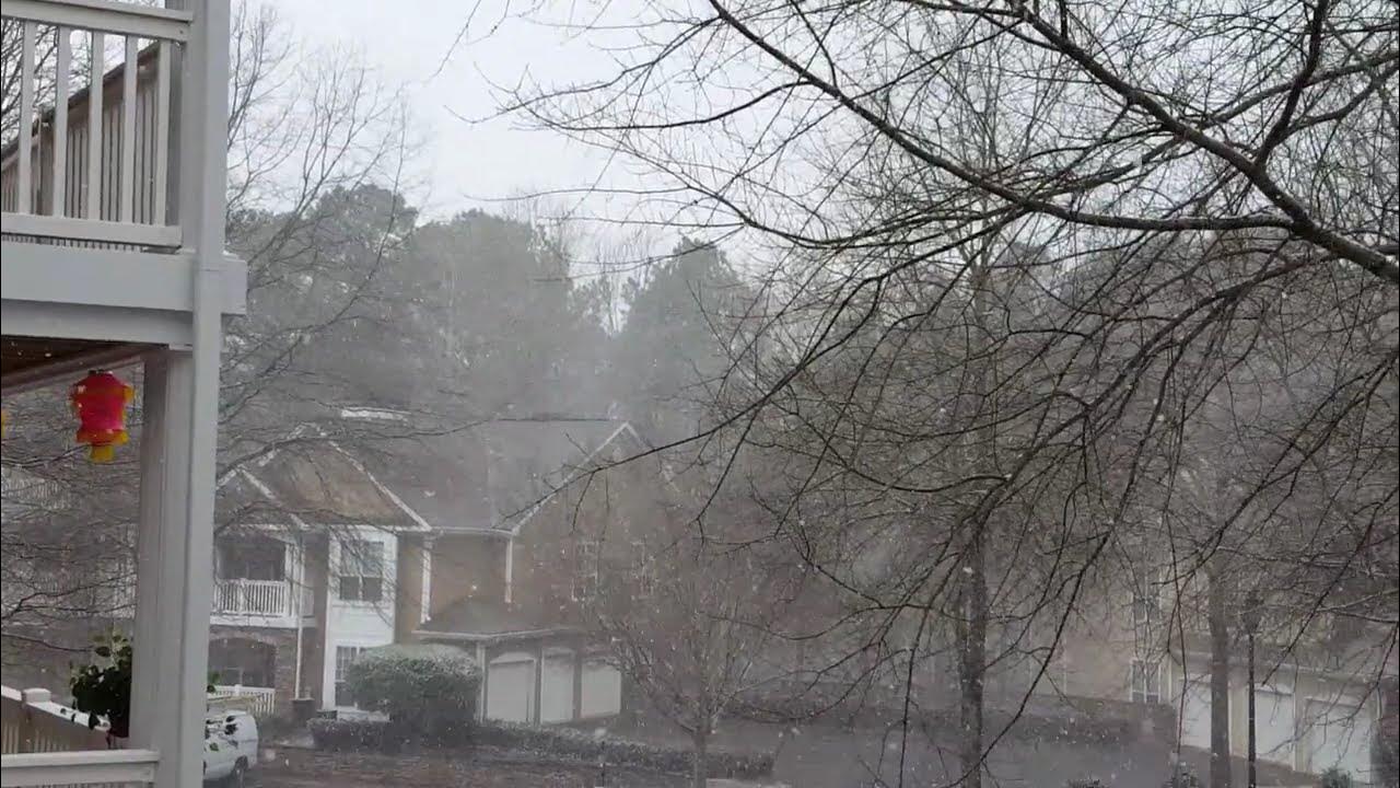 Snowfall in Atlanta USA YouTube