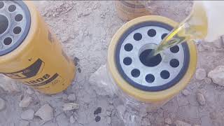 How to Install Oil Filter CATERPILLAR Generator C18 || Engine Service