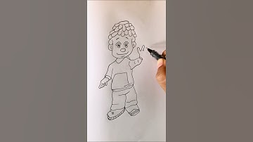 How to Draw Sid from Sid the Science Kid animation step by step | #shorts