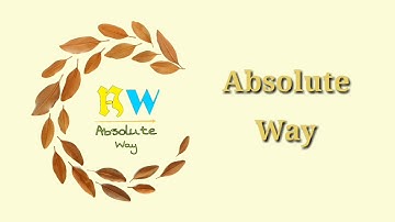 Intro video for YouTube Channel || Absolute Way.