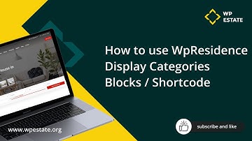 How to use WpResidence Display Categories Shortcode