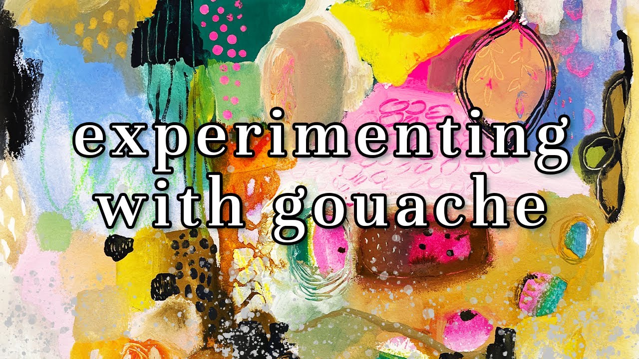 An Abstract Gouache Experiment 🌈 |Testing supplies from Meeden Art 🎨
