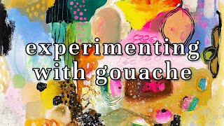 An Abstract Gouache Experiment 🌈 |Testing supplies from Meeden Art 🎨