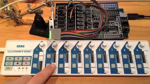 Adafruit mini 8x8 LED Matrix with Livid Instruments Builder Brain V2