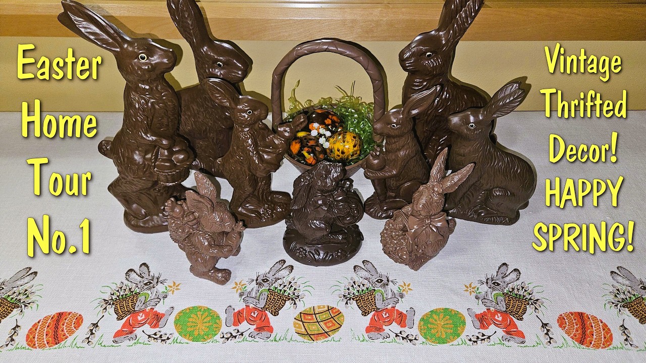 2026 VINTAGE EASTER DECOR HOME TOUR No.1, Goodwill Thrifted Spring ...
