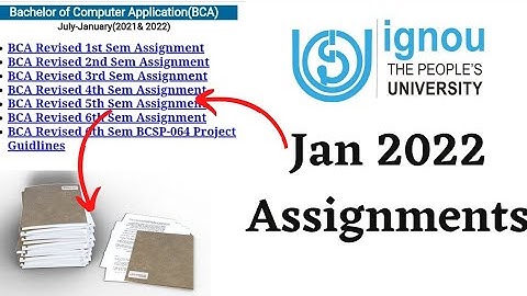 Ignou January 2022 Assignments📌