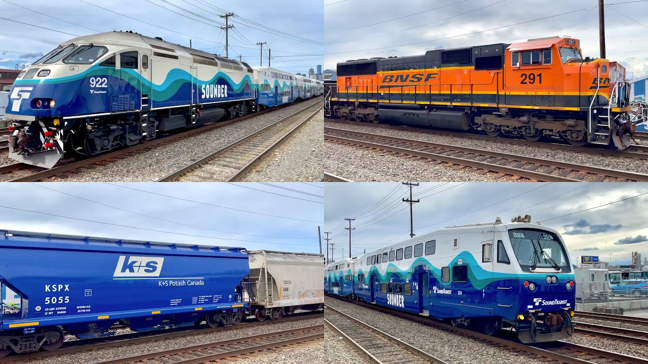 Seattle Trains Sound Transit Sounder Commuter Rail S Line + Solo SD75I