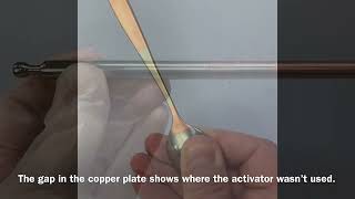 Stainless Steel Activator- the sellotape test.
