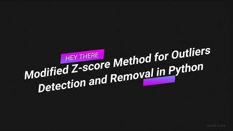 Modified Z-score Method for outlier detection and removal in Python