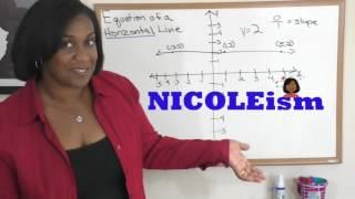 Finding the equation and slope of a horizontal line