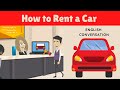 How to rent a car in english  travel english esl conversations