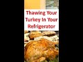 How To Safely Thaw Your Frozen Turkey In Your Refrigerator #shorts