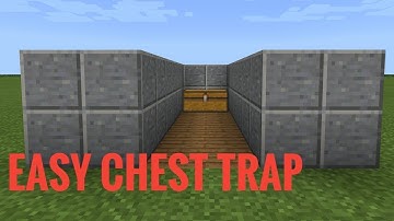 How to Make a Trapped Chest Pitfall Trap (Minecraft PE)